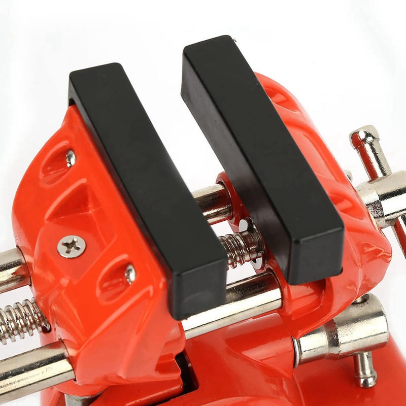 Hapivida Rotating Bench Vise, 360° Swivel Aluminum Bench Vise with