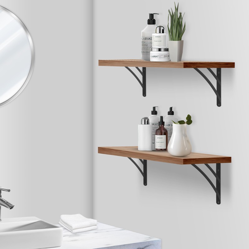 Z Metnal Decor Shelf Brackets, Matt Black Triangle Shelving Brackets,
