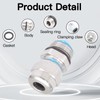 Biaungdo 4 Pack NPT 1/4" Cable Gland Waterproof, Stainless Steel