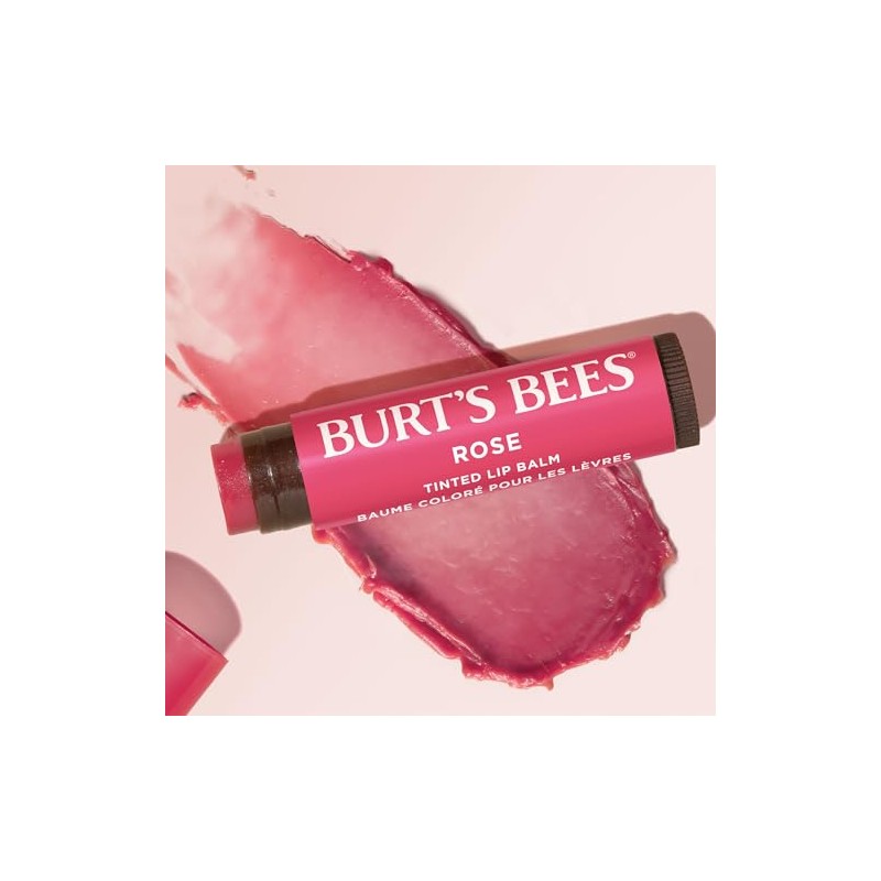 Bálsamo labial tintado natural Burt's Bees, Rosa, 2 unidades