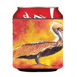 Caroline's Treasures 8344CC Pelican Can or Bottle Hugger Cooler Washable Drink Sleeve Collapsible Beverage Insulated Holder, Can Hugger, Multicolor