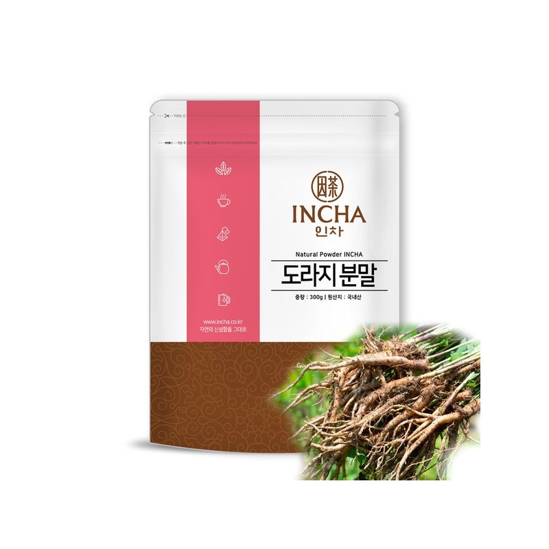 Incha 국내산 도라지 분말 가루 길경 300g Domestic Bellflower Powder