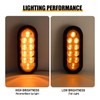 6PCS Amber LED Oval Tail Trailer Lights, 6 inch LED