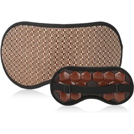 Máscara Para Dormir, Ajustable Máscara De Ojos De Germanio De Piedra De Jade de Terapia Magnética Con Sombra Completa Piedras De Jade Ojo Vendaje Facial Ojo Vendaje Sueño Frío Para Eliminar La Fatiga