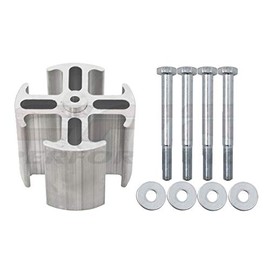 Aluminum Fan Spacer 2 1/2" Thick 5/8" Pilot With Bolts Washers Machined