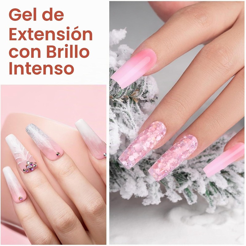 Beetles Kit Polygel para Uñas 4 Colores con Base y