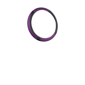 Bittwee Car Steering Wheel Cover, 14.97 Inch Leather Non-Slip Vehicle Steer Wheel Protector, Soft & Breathable Automotive Interior Protection Accessories, Universal for SUV Sedan Truck (Black/Purple)