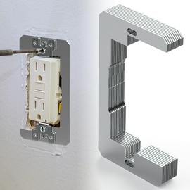 Wuno Shop 10 Pcs Wall Plate Spacers, Metal Outlet Spacers for Electrical Box, Flush Fit Leveling Plate,Outlet Shims Device Level Plates For Use With Electrical Boxes And Receptacles