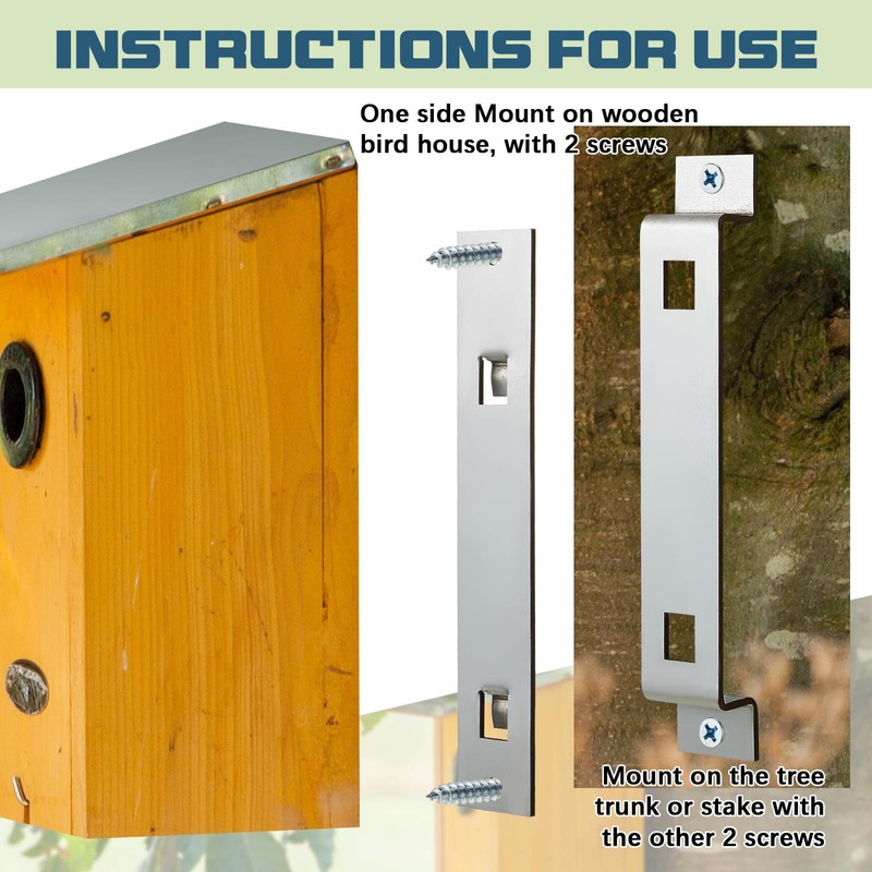 Blulu 2 Sets Bird House Hanger Bracket Stable Rust Proof