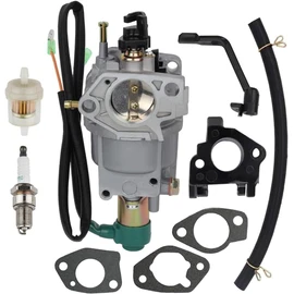 420cc Carburetor for Harbor Freight Predator 420cc 5000W 6500W 7000W 8750 watt Generator Engine Replace Model 69671 68530 68525 69672 69674 68529 68526 carb with spark plug kit