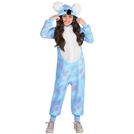 Multicolor Koala Zipster Costume Set - Medium (8-10) Pack Of 1 - Adorable, Cozy & Fluffy Multicolor Design - Ideal For Costume Parties & Themed Events