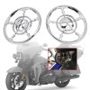 Unbranded Chrome 4-1/2" Speaker Trim Grill Cover For Harley Electra