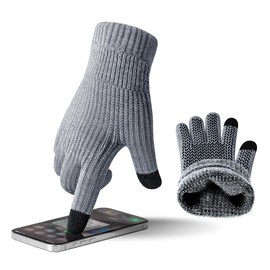 ineepor Alpaca Gloves Men Women Winter Thermal Gloves Touch Screen Warm Knitted Wool Gloves with Grip Anti-slip Driving Flexible Elastic Cuff