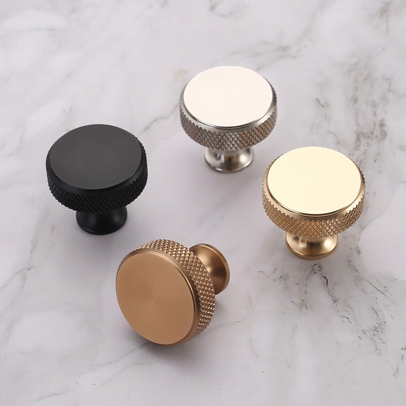 Asidrama 30 Pack Gold Kitchen Cabinet Knobs Knurled Dresser Knobs