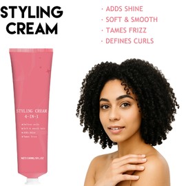 4-in-1 Styling Cream & Hair Wax Stick Set – For Slick Back, Curl Defining, Frizz Control, Add Shine, Smooth & Non-Greasy Finish – Edge Control & Flyaway Tamer for Women, Men & Kids