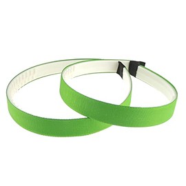 Set of 2 Girls Ladies DIY Dance Recital Play Birthday Party School Uniform Wedding Special Occasion Hair Narrow Fabric Ribbon Toothed 1.5cm Short Long Hair Headband Alice Band Hairband (Green White)