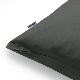 DecoKing 2 Pillowcases 40 x 120 cm Jersey Cotton Zip Graphite Amber