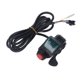 Electric Bike Thumb Throttle 3 Speed Digital Voltage Display Bicycle Hand Accelerator for Mountain Folding Bikes