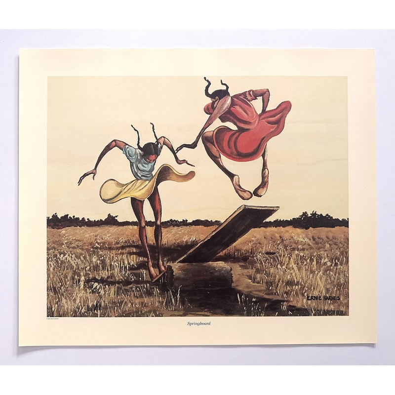 Ernie Barnes Springboard print 15 x 18.75 in.