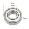 sourcing map 6001ZZ Deep Groove Ball Bearing 12x28x8mm Double Shielded