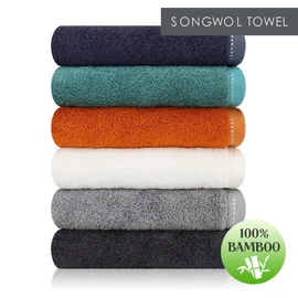 Songwol Towel Solid Bamboo Plain 200g Bamboo Yan 100% Hotel Towel, Dark Gray 1 Sheet / 송월타올 솔리드 뱀부무지 200g 뱀부얀100% 호텔수건, 진회색1장