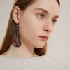 Asymmetric Violin Acrylic Long Dangle Drop Earrings for Women Girls