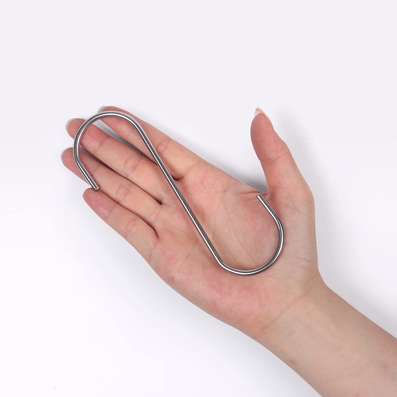 30 Pieces Large S-Shaped Hooks Long Stainless Steel (5.5 inches