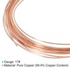 PATIKIL 32.8Ft Solide Blanke Kupfer Draht 17 Messgerät 99.9% Rein