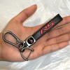 Genuine Leather Car Keychain for Chevy Camaro RS Key Ring