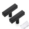 Ravinte 15 Pack Matte Black Cabinet Pulls Single Hole Black