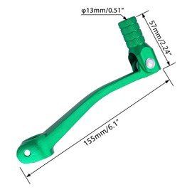PRO CAKEN Short Gear Change Shifter Lever CNC Folding Aluminum for Pit Dirt Bike Motorcycle Universal for NC Engines-Green