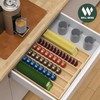 WELL WENG Larger Expandable Bamboo Organizer Holder for Counter Drawer