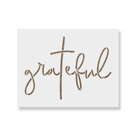 Grateful Cross Stencil Template - Reusable Stencils for Painting in Small & Large Sizes