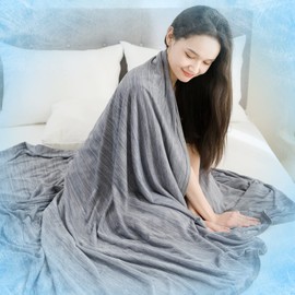 OMERAI Cooling Blanket, Summer Blanket, Double-Sided Cooling Blanket for Sleeping, Self-Cooling Blanket, Bed, Thin Summer Blanket, Soft Cooling Summer Blanket, Lightweight Cooling Blanket for Sofa,
