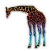 Colorful Giraffe - 3" Vinyl Sticker - for Car Laptop
