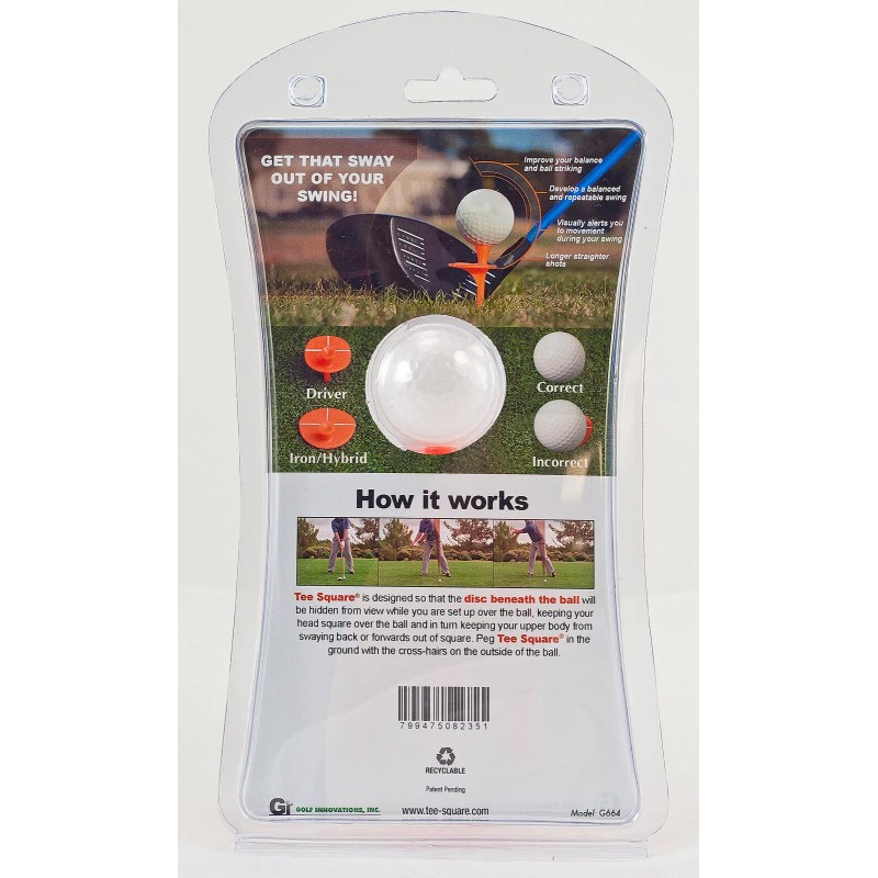 Golf Innovations, Inc. Tee Square ~ Golf Swing Training Aid