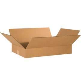 BOX USA 24x16x4 Flat Corrugated Boxes, Flat, 24L x 16W x 4H, Pack of 25 | Shipping, Packaging, Moving, Storage Box for Home or Business, Strong Wholesale Bulk Boxes