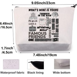 BWWKTOP Country Singer Cosmetic Makeup Bag Country Music Lover Gifts Album Zipper Pouch Bag (What's mind)