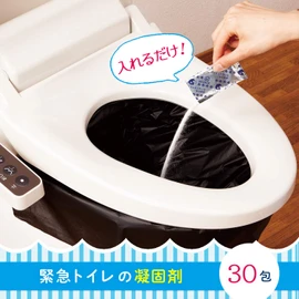 Como Life Emergency Toilet Coagulant, 30 Packs, Emergency Toilet Coagulant, Emergency Toilet, Emergency Toilet, Disaster Preparedness Goods, Simple Toilet, Deodorizing Ingredients Formulated in 1