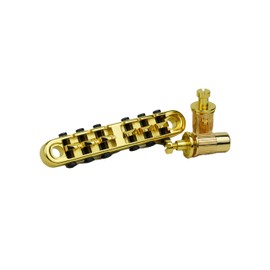 Guyker Guitar Tune O Matic Bridge with Studs for 6 String Electric Guitar (GM001, Gold)