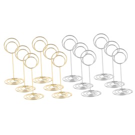 BIUDECO Metal Table Number Holders 12 Pack Wedding Photo Clip Holders Place Card Stand