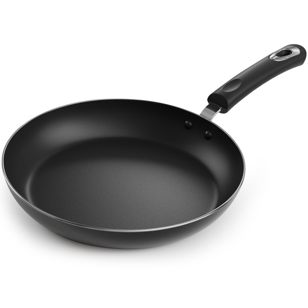 Utopia Kitchen Saute Fry Pan - Nonstick Frying Pan - 11 Inch Induction Bottom - Aluminum Alloy and Scratch Resistant Body - Riveted Handle (Grey-Black)
