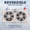 Bionaire Window Fan with Reversible Airflow Blades – 3-Speed Settings,