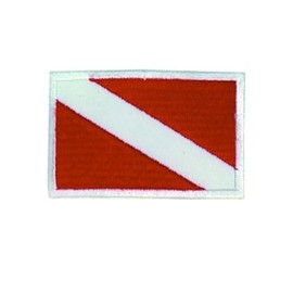 Innovative Scuba Embroidered Dive Flag Red and White Patch Diving Emblem (Dive Flag)
