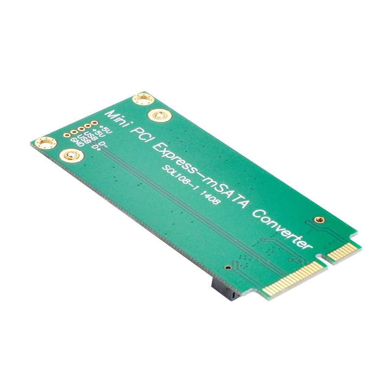Cablecc 3x5cm mSATA Adapter to 3x7cm Mini PCI-e SATA SSD