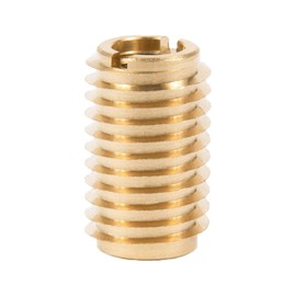 E-Z LOK Knife Threaded Insert for Hard-Wood, Brass Thread Inserts, 1/4-20 Internal Threads, 0.75" Length Pack of 10
