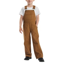 HISEA Boys' Bib Overalls Size 4-16, Boys Youth Relaxed Fit Overall with Adjustable Straps and Convenient Tool Pockets