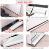 2 x 96 cm white draught excluder for doors, draught