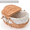 Wicker Picnic Basket with Removable Liner Empty Picnic Baskets with