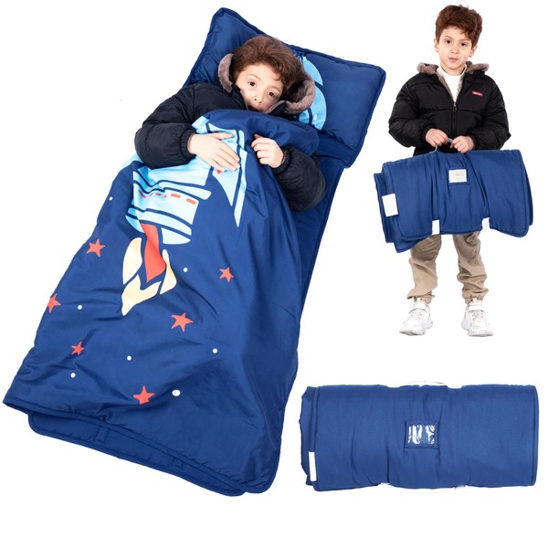 Toddler Nap mat - Nap Mat with Pillow & Fleece